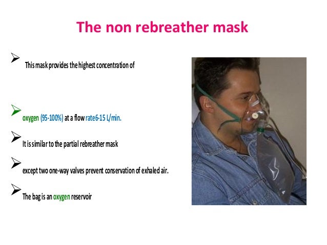 non rebreather mask use